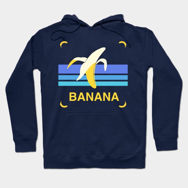 Retro banana design Hoodie by Mimie20